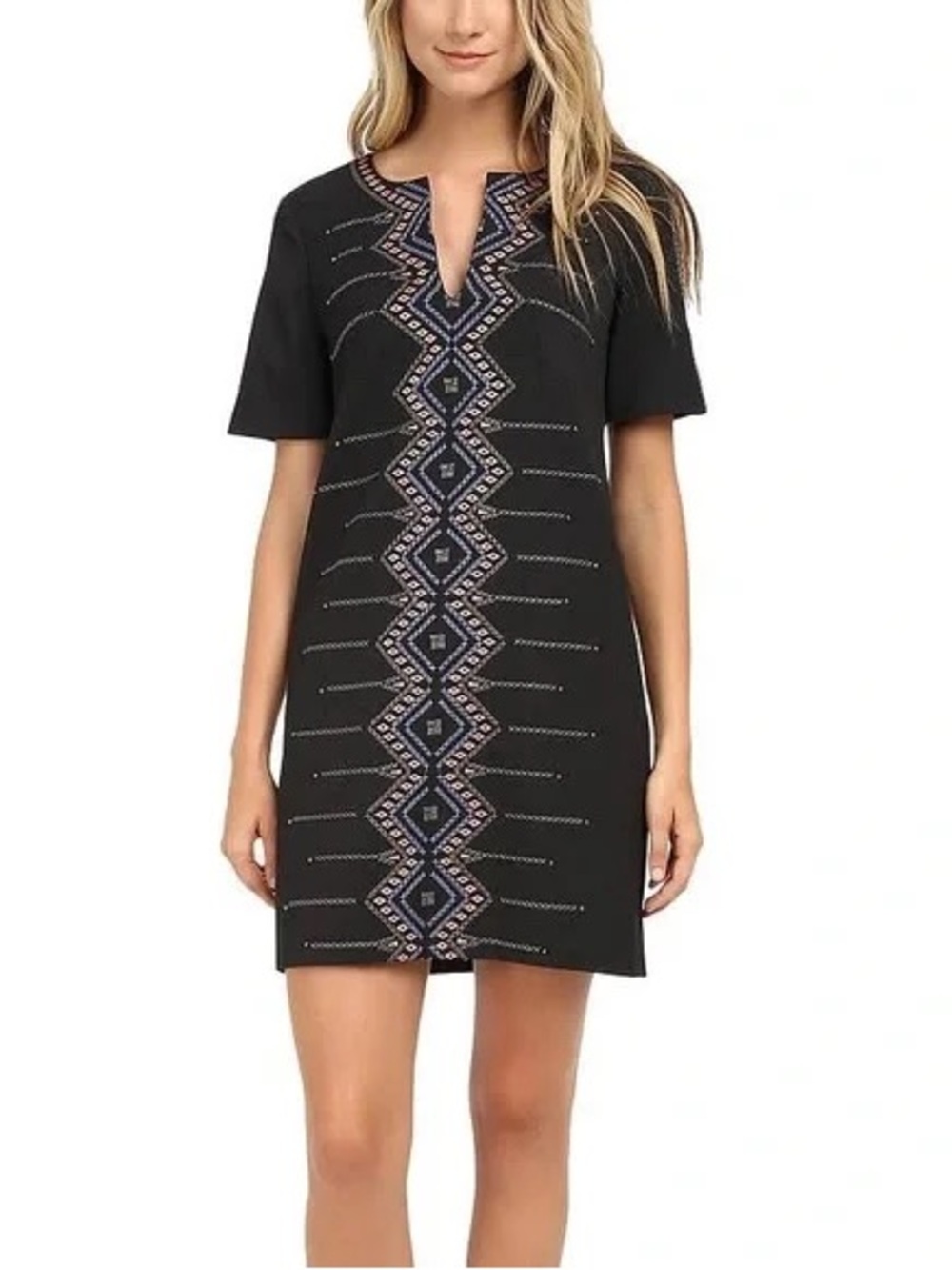 Nanette Lepore Outta Sight Kepler Embroidered Aztec Shift Dress